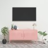 TV skříňka růžová 105 x 35 x 50 cm ocel 336229