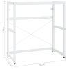Koupelnový regál pod umyvadlo bílý 79 x 38 x 83 cm železo 338498
