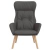 Relaxační židle tmavě šedá textil 341291