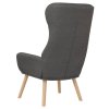 Relaxační židle tmavě šedá textil 341291