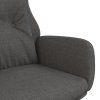 Relaxační židle tmavě šedá textil 341291