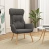 Relaxační židle tmavě šedá textil 341291