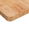Čtvercová stolní deska světle hnědá 80x80x4 cm ošetřený dub 343062