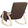 Houpací křeslo tmavě hnědé textil 351078