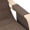 Houpací křeslo tmavě hnědé textil 351078