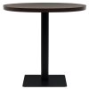 Bistro stůl MDF a ocel kulatý 80 x 75 cm 245610