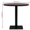 Bistro stůl MDF a ocel kulatý 80 x 75 cm 245610