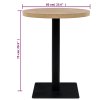 Bistro stůl MDF a ocel kulatý 60 x 75 cm 245612