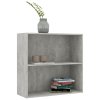 2patrová knihovna betonově šedá 80 x 30 x 76,5 cm dřevotříska 801003