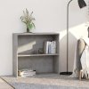 2patrová knihovna betonově šedá 80 x 30 x 76,5 cm dřevotříska 801003