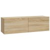 Nástěnné TV skříňky 2 ks dub sonoma 100x30x30 cm 804547