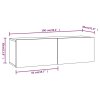 Nástěnné TV skříňky 2 ks dub sonoma 100x30x30 cm 804547