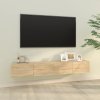 Nástěnné TV skříňky 2 ks dub sonoma 100x30x30 cm 804547