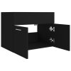 Skříňka pod umyvadlo černá 60x38,5x46 cm kompozitní dřevo 804648