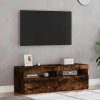 TV skříňky s LED osvětlením 2 ks kouřový dub 60 x 35 x 40 cm 815679