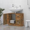 Skříňka pod umyvadlo kouřový dub 63x30x54 cm kompozitní dřevo 815630