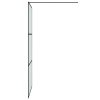 Sprchová zástěna walk-in černá 100 x 195 cm mléčné ESG sklo 152112