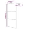 Sprchová zástěna walk-in černá 100 x 195 cm mléčné ESG sklo 152112