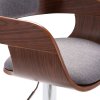 Barová židle překližka a šedý textil 287407