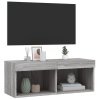 TV skříňka s LED osvětlením šedá sonoma 80 x 30 x 30 cm 837151