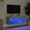 TV skříňka s LED osvětlením betonově šedá 80 x 30 x 30 cm 837147