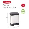 Curver Pedálový odpadkový koš Deco obdélníkový 30 l stříbrný 443828