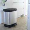 Curver Pedálový odpadkový koš Deco obdélníkový 30 l stříbrný 443828