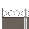 6dílný paraván antracitový 240x200 cm textil 350160