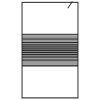 Sprchová zástěna walk-in černá 115 x 195 cm čiré ESG sklo 152148