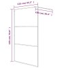Sprchová zástěna walk-in černá 115 x 195 cm čiré ESG sklo 152148
