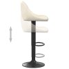 Barové židle 2 ks krémové samet 335348