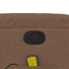 Masážní polohovací křeslo hnědé textil 373426