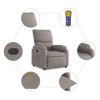 Masážní polohovací křeslo taupe textil 373430