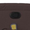 Masážní polohovací křeslo tmavě hnědé textil 373479