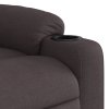 Polohovací křeslo tmavě hnědé textil 374152