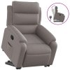 Zvedací polohovací křeslo taupe textil 3204988