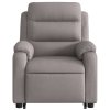 Zvedací polohovací křeslo taupe textil 3204988