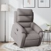 Zvedací polohovací křeslo taupe textil 3204988
