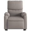 Zvedací masážní polohovací křeslo taupe textil 3204844