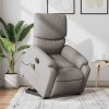 Zvedací masážní polohovací křeslo taupe textil 3204844