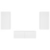 3dílná obývací stěna s LED osvětlením bílá 3216874