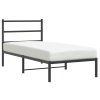 Kovový rám postele s čelem černý 90 x 190 cm 355357