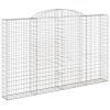 Klenuté gabionové koše 3 ks 300x30x180/200cm pozinkované železo 3146594