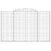 Klenuté gabionové koše 3 ks 300x30x180/200cm pozinkované železo 3146594