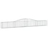 Klenuté gabionové koše 7 ks 400x30x40/60 cm pozinkované železo 3146832