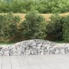 Klenuté gabionové koše 7 ks 400x30x40/60 cm pozinkované železo 3146832