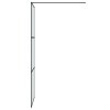 Sprchová zástěna walk-in černá 80 x 195 cm mléčné ESG sklo 152110