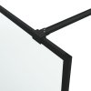 Sprchová zástěna walk-in černá 80 x 195 cm mléčné ESG sklo 152110