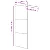 Sprchová zástěna walk-in černá 80 x 195 cm mléčné ESG sklo 152110