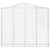 Klenutý gabionový koš 200 x 30 x 160/180 cm pozinkované železo 153388
